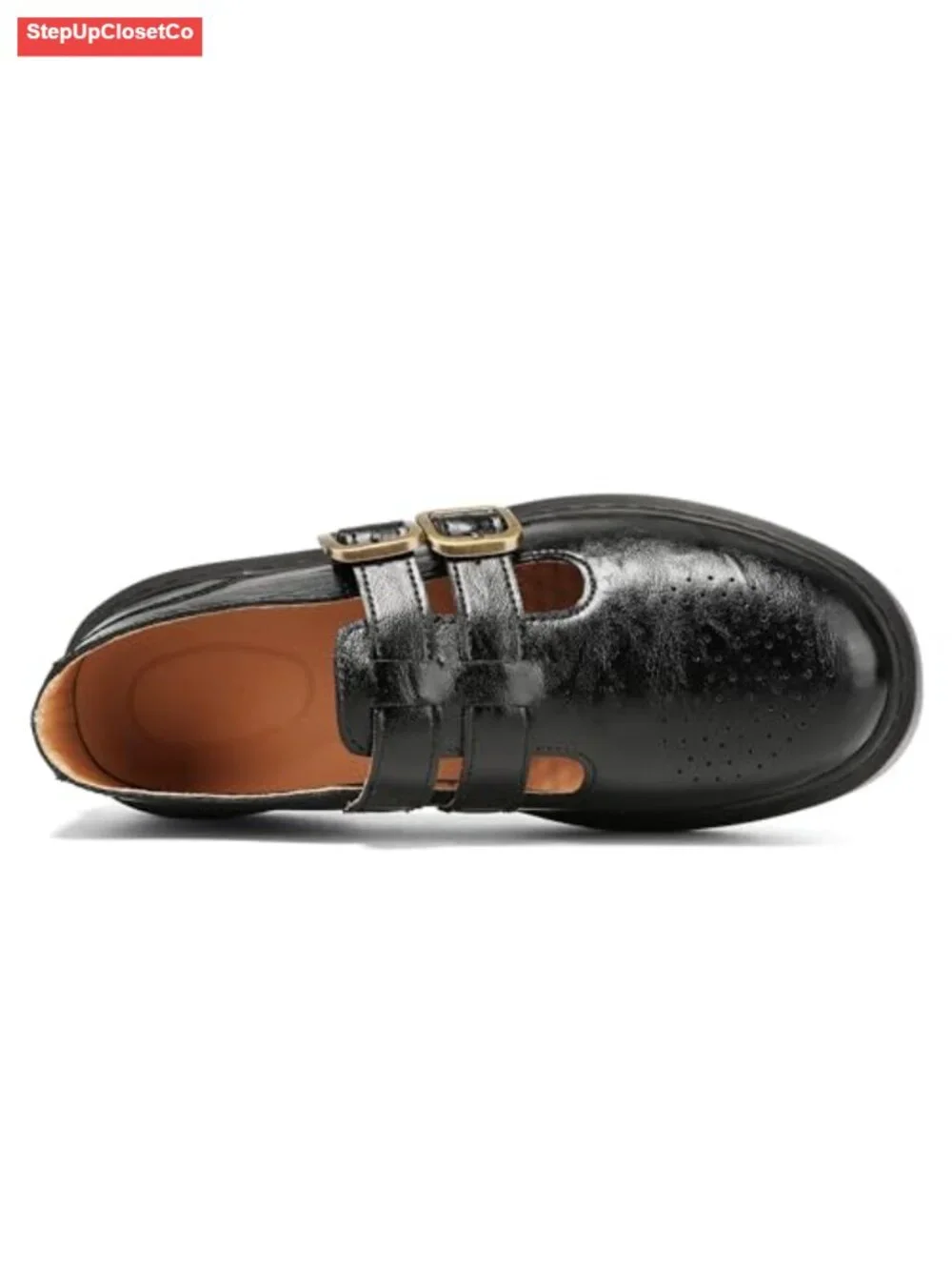 Women's Classic Comfort Mary Jane Flats - Breathable Vegan Leather, Adjustable